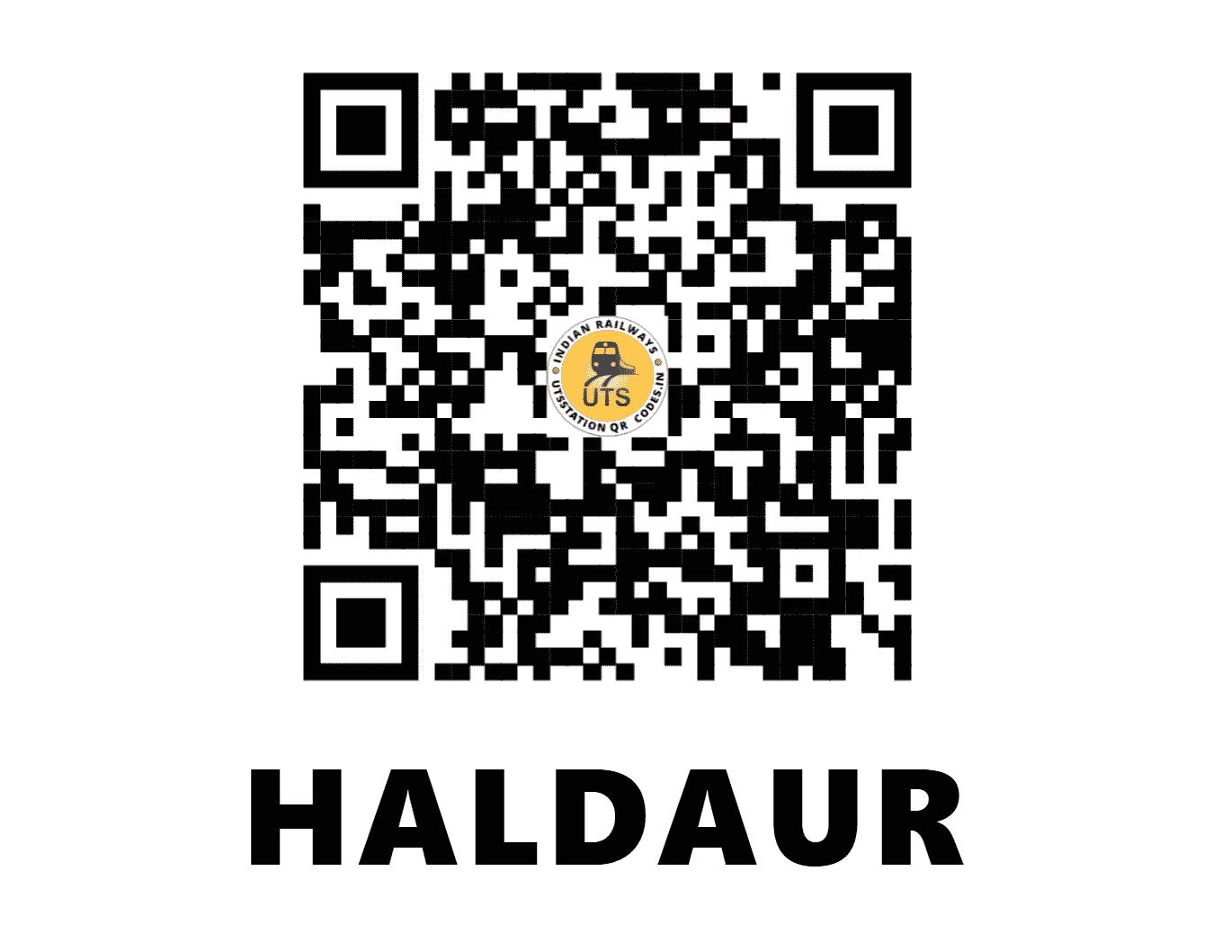 UTS QR Code for HALDAUR - HLDR - NR (UTTAR PRADESH)